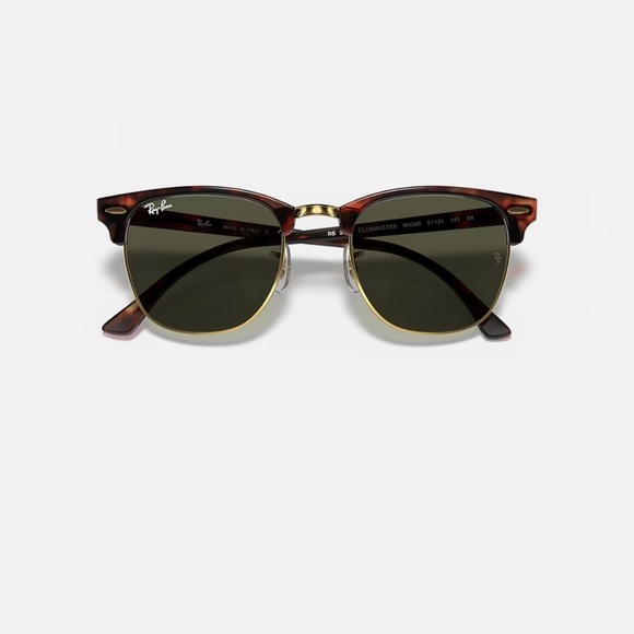 Ray-Ban Clubmaster sunglasses (RB3016). Tortoise on gold frame/green lenses - Picture 11 of 11